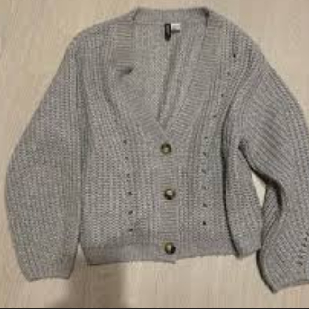 💐Spring Fav💐Oversized Chunky knit cropped cardigan